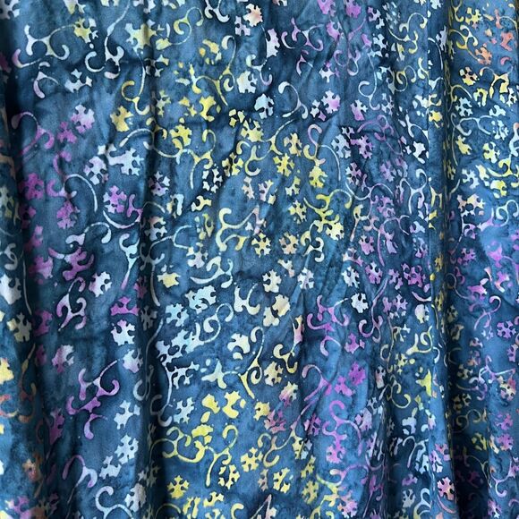 Eagle Ray Traders Dress Womens Large Blue Rayon Boho Batik Maxi Pockets Tie Back - Picture 4 of 14